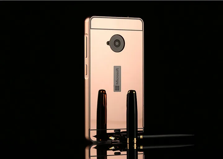 2016 зеркальная задняя крышка чехол для Lumia 830 Алюминиевый металлический каркас