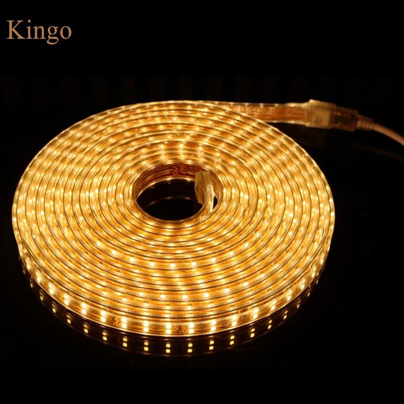 

DHL 100M/Roll Double row 156LEDs/M SMD 2835 220V LED Strip light Waterproof ip67 Flexible LED Tape Light Rope with EU Power Plug