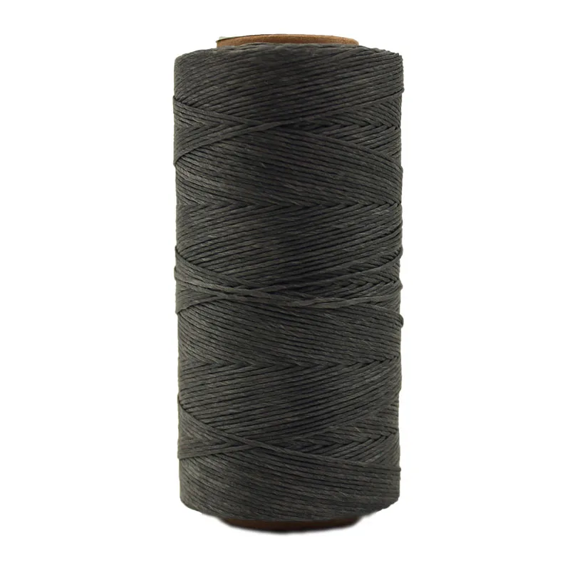 S023 dark grey Отличное качество кожа круглая вощеная нить 3000 т диаметр 0,8 мм Полиэстер Ручная прошитая Европейская круглая вощеная нить - Цвет: S023 dark grey