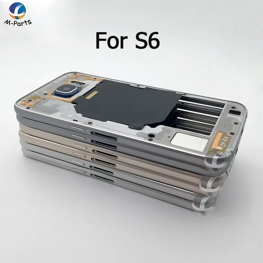 Оригинальная средняя рамка Шасси пластина рамка для samsung Galaxy S6 G920F S6 edge G925F S6 edge plus G928F задний корпус+ NFC+ часть