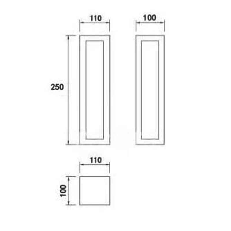 20 Вт современный светодиодный наружный водонепроницаемый настенный светильник