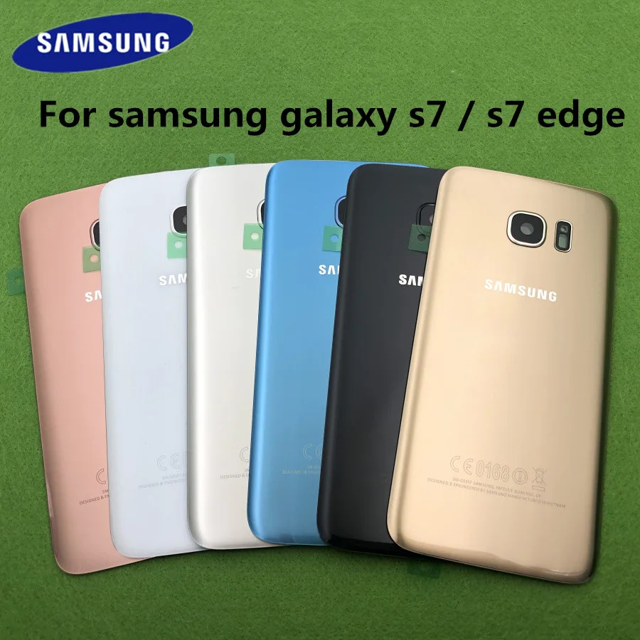 Оригинальная задняя крышка батарейного отсека для Samsung Galaxy S7 G930F Edge G935F замена
