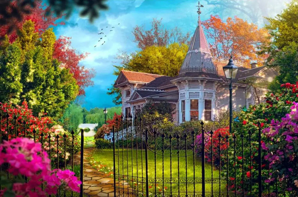 Деревянная головоломка Вилла 1000 шт. ersion белая карта взрослые и детские