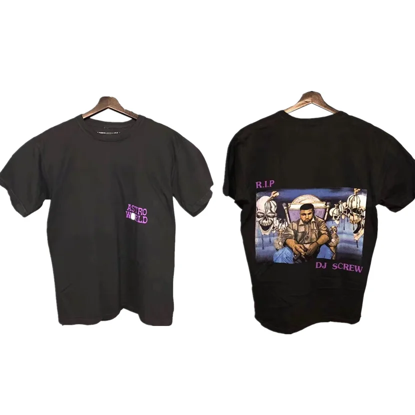 

19ss Travis Scott RIP DJ Screw Tee Astroworld T-shirt Wen 1:1 Best Quality T shirts Top Tees Travis Scott T shirt