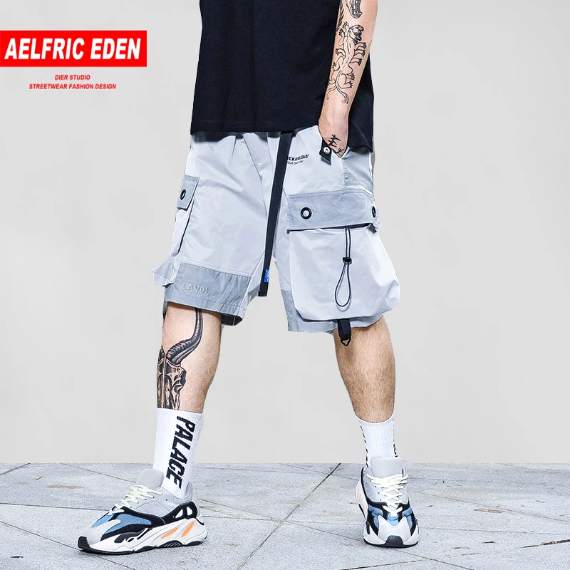 Светоотражающие шорты карго 3 м мужские летние повседневные до колен в стиле