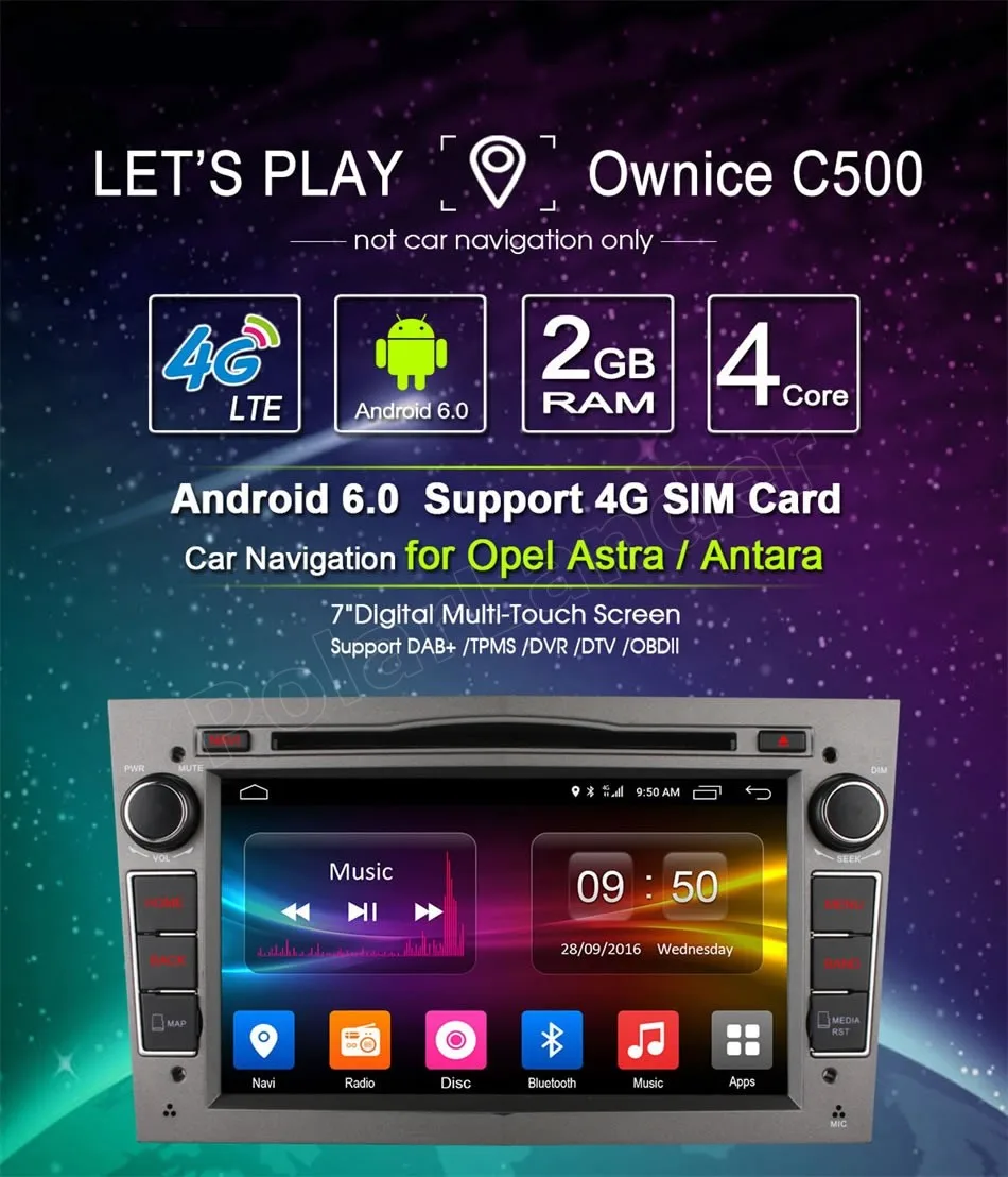 Автомагнитола с поддержкой 4G LTE 2 Din 7 дюймов Android 6 0 DVD радио GPS для Vauxhall Opel Astra H G J Vectra