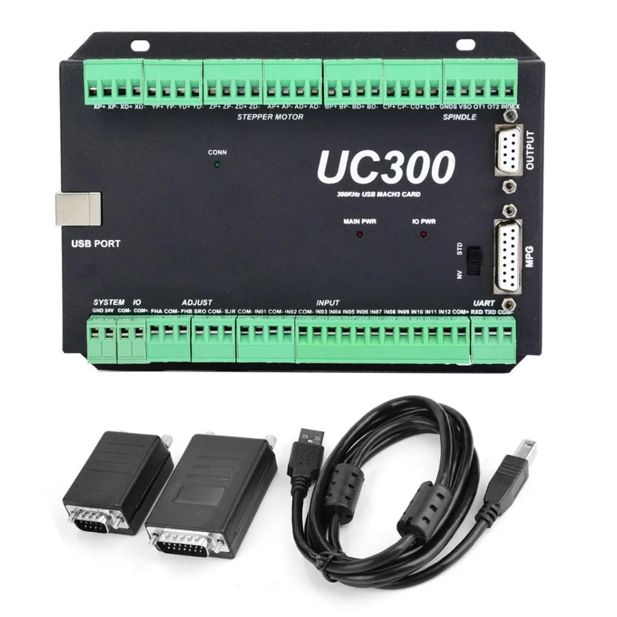 CNC mach3 USB 4 осевой комплект шт. M542C Драйвер + UC300 плата контроллера HS21A 57 шаговый