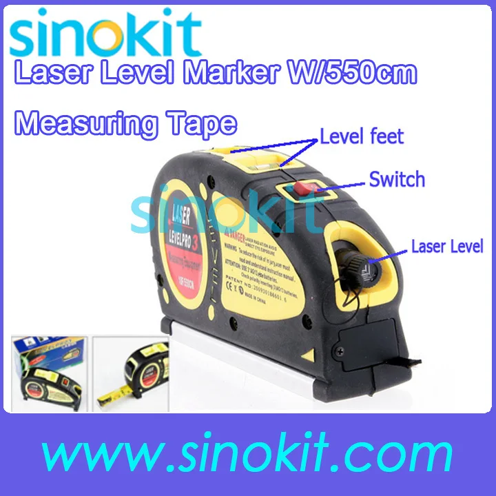 Бесплатная доставка многофункциональные Лазерные уровни W/550 см измерительная