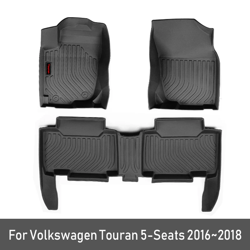 TPE пользовательские автомобильные коврики для Volkswagen VW Touran MK2 5 мест подушечки автомобильный коврик Средства для укладки волос