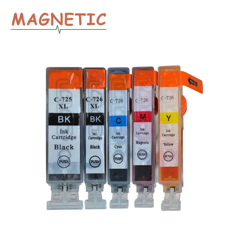 5 шт. картриджи для Canon PIXMA IP4870 IP4970 IX6560 MX886 MX897 MG5170 MG5270 MG5370 pgi 725 726 | Компьютеры и офис