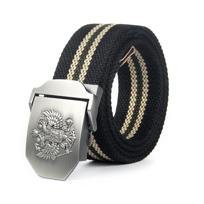 Black Strips Belt Мужской ремень из парусины, русский Национальный пояс с пряжкой, тактический ремень, нейлоновый военный мужской ремень для брюк, длинный черный пояс для талии, подарок - Цвет: Black Strips Belt