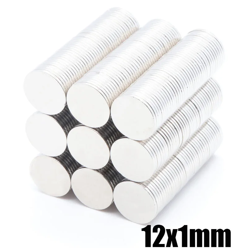 500pcs 12x1 mm N35 Strong Neodymium Magnet 12x1 mm Round Rare Earth Permanet Magnets 12*1 mm Packaging Magnet Fridge Magnet