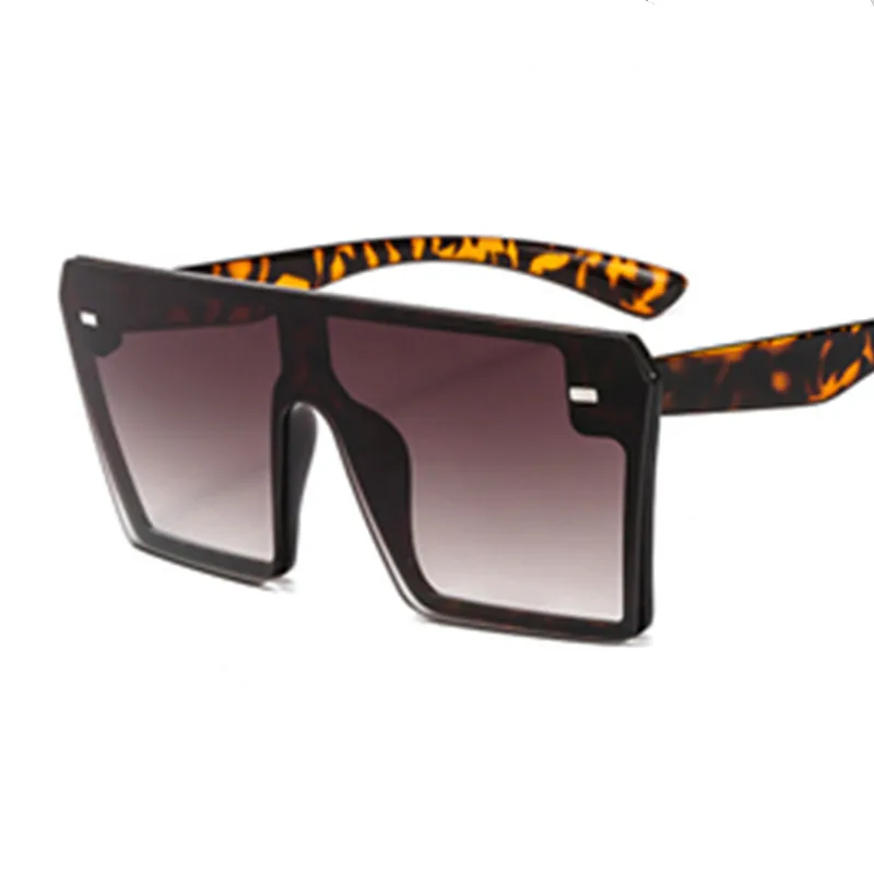 c3 leopard.brown Emosnia плоские квадратные солнцезащитные очки для женщин модные негабаритные градиентные очки для мужчин - Цвет линз: c3 leopard.brown