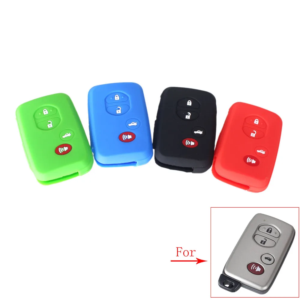 Силиконовый защитный чехол KEYYOU для TOYOTA Camry Highlander Prado Crown Land Cruiser Prius Aqua Hilux Rav4 4