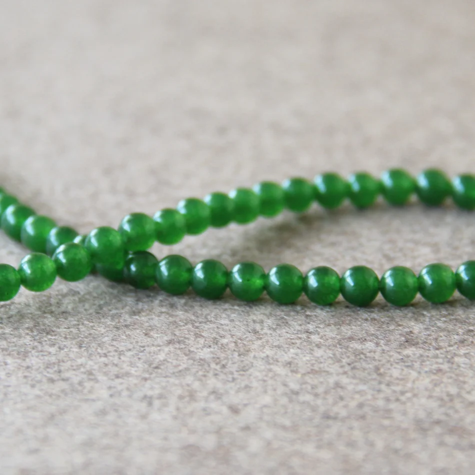(Мин Order1) 6 мм модные новые зеленые круглые бусины халцедон форма камни свободные