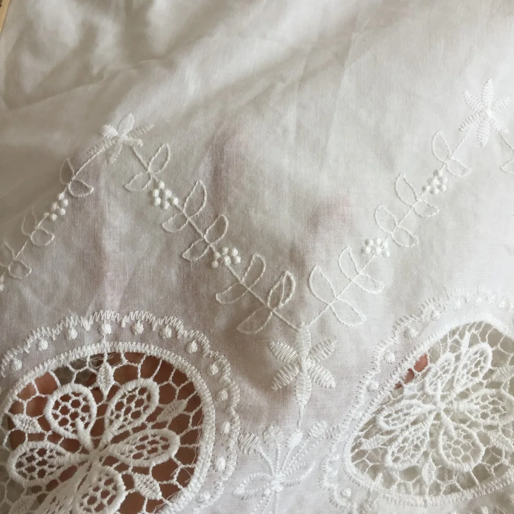 DIY рубашка платье ткань белая медь цветок квадратный круглый Феникс узор тонкий полый вышитый хлопок ткань ширина 135 см S0277N