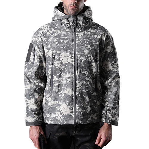 MAGCOMSEN Softshell тактические военные куртки мужские водонепроницаемые флисовые пальто армейская одежда камуфляжная Боевая куртка пальто PLY-62 - Цвет: ACU