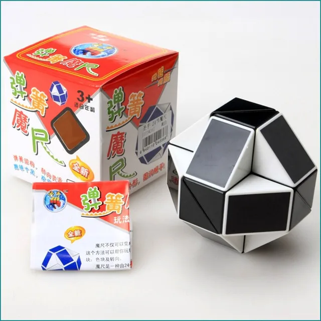 Box Новинка, магический куб, игрушки, 24 секции, разнообразие, Волшебная линейка, куб, змея, твист, головоломка, развивающая игрушка для детей, Brinquedo, подарок - Цвет: Box