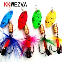 kkwezva new style 4pcs 2 4g 5cm spinner bait fishing lure spoons fresh shallow water bass walleye minnow fishing tackle spinner