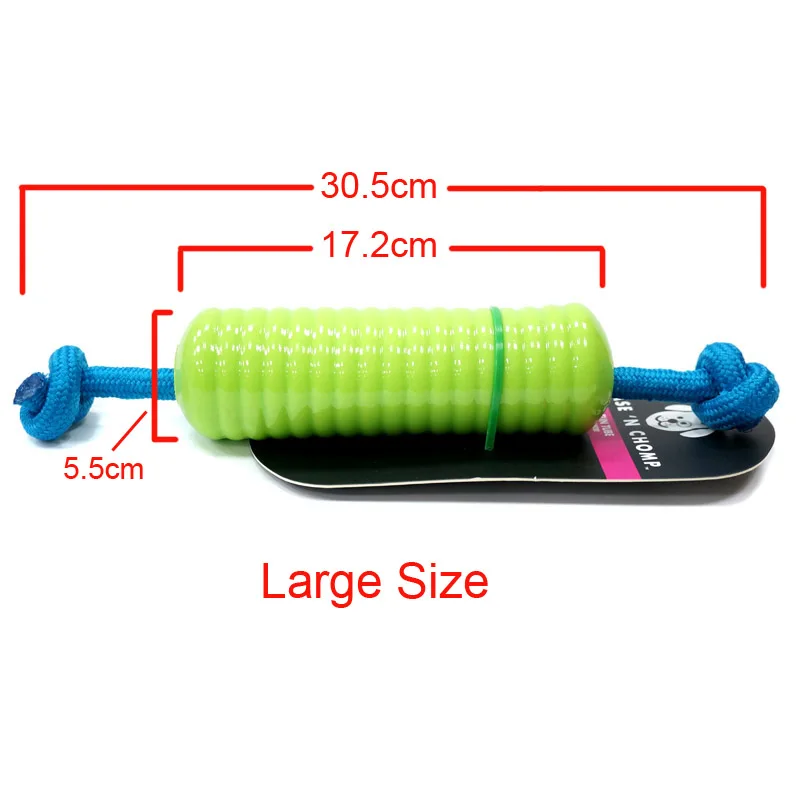 Large Size(Green) CAITEC игрушки для собак веревка трубка Мягкая прочная плавающая Интерактивная для жевания и дергания укуса устойчивая подходит для сотрудничества - Цвет: Large Size(Green)