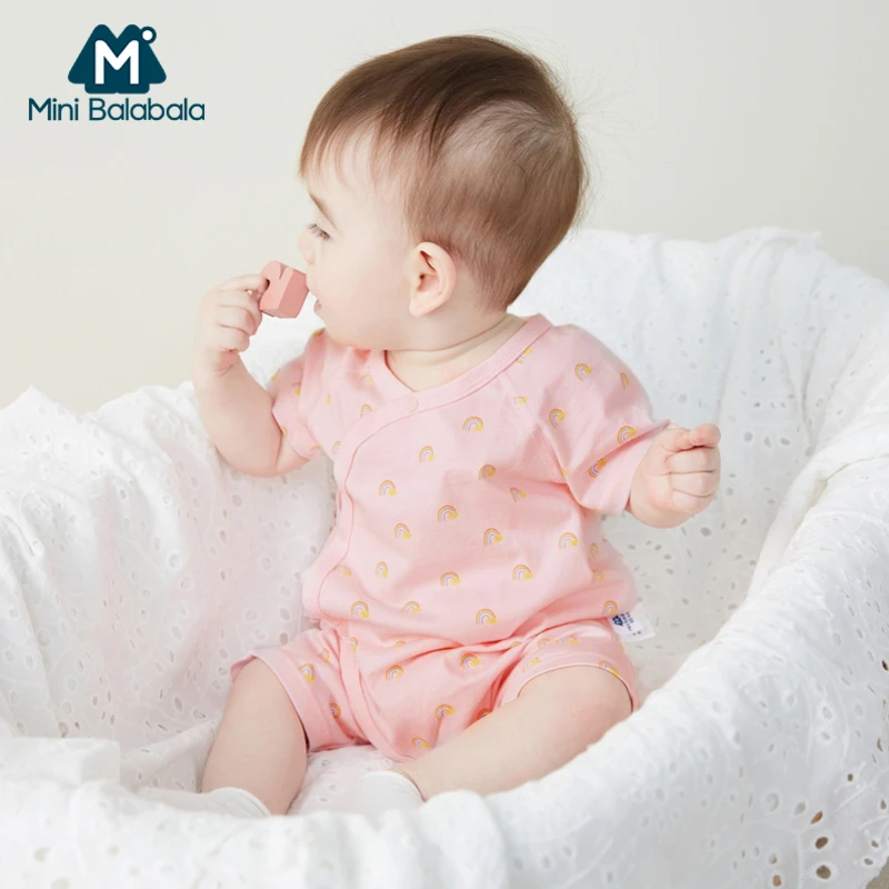 Мини комбинезон balabalaBaby Летний для новорожденных одежда маленьких девочек и