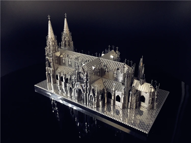 Ночной светильник s Нью-Йорк Святого Патрика церковь 3D Головоломка Детские развивающие игрушки светодиодный светильник статуя настольная лампа домашний декор Новинка светильник s