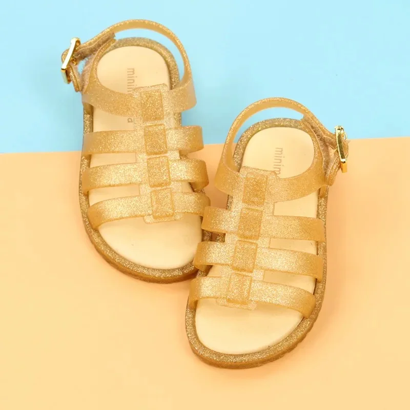 Mini Melissa/2018 г. детская прозрачная обувь римские сандалии для девочек и мальчиков с
