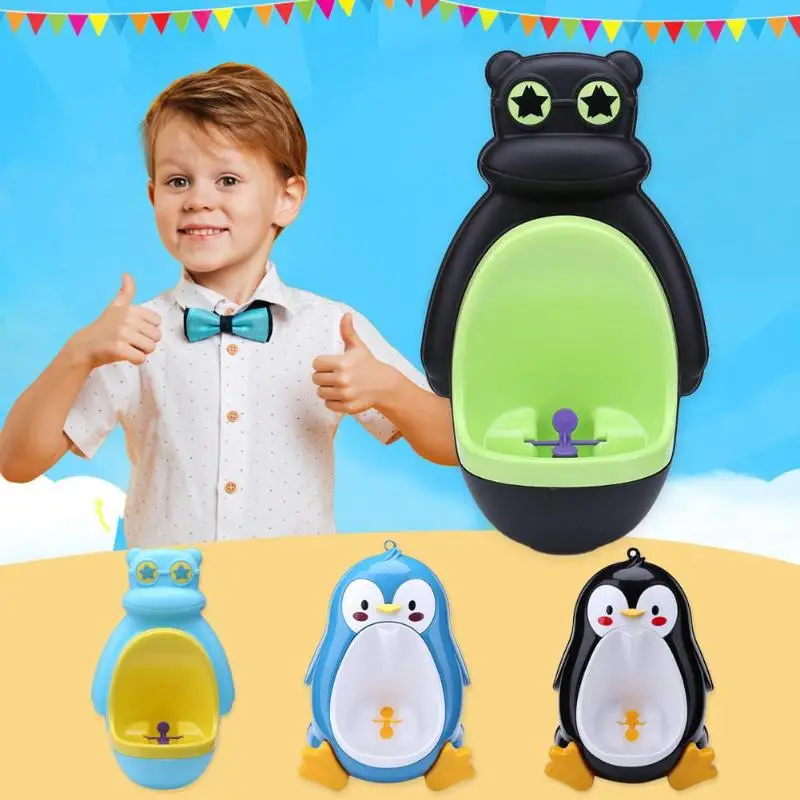 New Arrival Safety Babies Urinal Boy Potty Toilet Cartoon Penguin Owl Animal Shape Bathroom Standing Wall-Mounted | Мать и ребенок