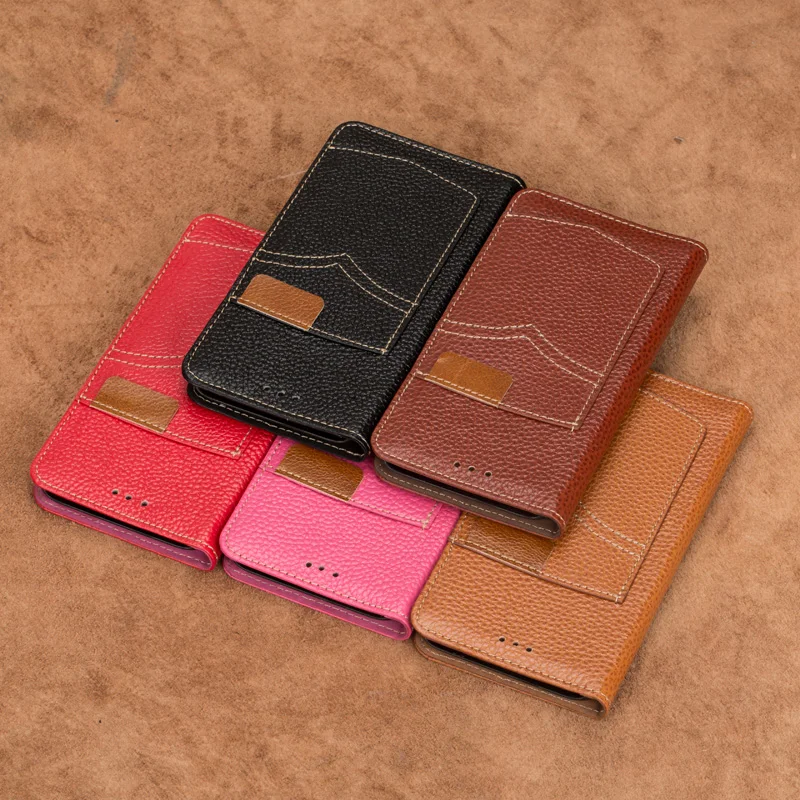 

Luxury brand mobile phone case clamshell denim card holder phone case for iPhone 8 hand-made mobile phone shell