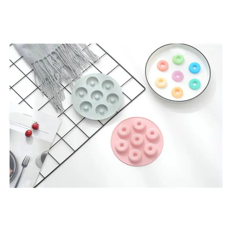

DIY Cute 7 Company Donut Silicone Mold Jewelry Findings Pendant Accessories Epoxy Resin Handmade Cabochon Charms Cake Mould