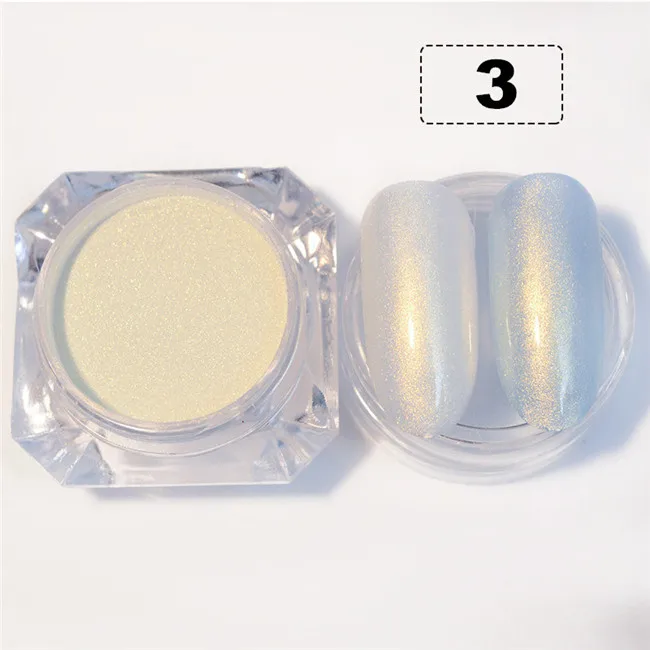 Color 3 2 г/кор. BORN PRETTY блеск для ногтей перламутровый Мерцающий Порошок для ногтей пылезащитный порошок 3 цвета маникюр Дизайн ногтей Блеск - Цвет: Color 3