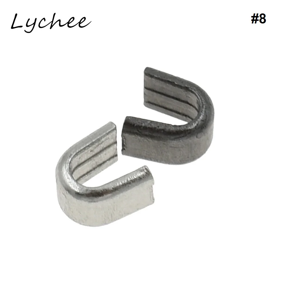 Металлические Стопперы Lychee на молнии серебристые черные 20 шт. | Дом и сад