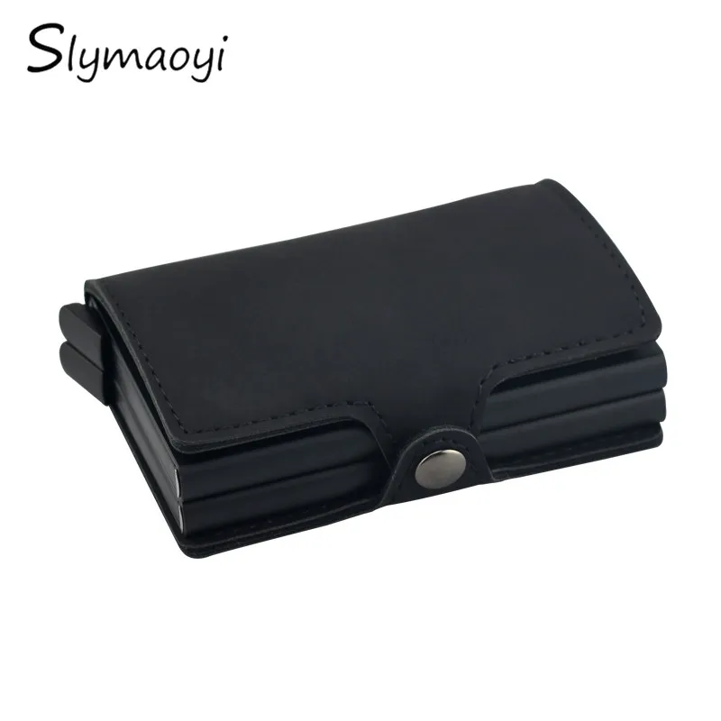 RFID Блокировка винтажные двойные металлические держатель для карт алюминиевый