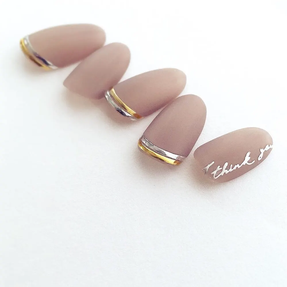 

1 sheet Stripes Wave Line 3D Nail Art Sticker Metal Multi-size Wave Strip Nail Stickers Decoration Adhesive Sticker Decals