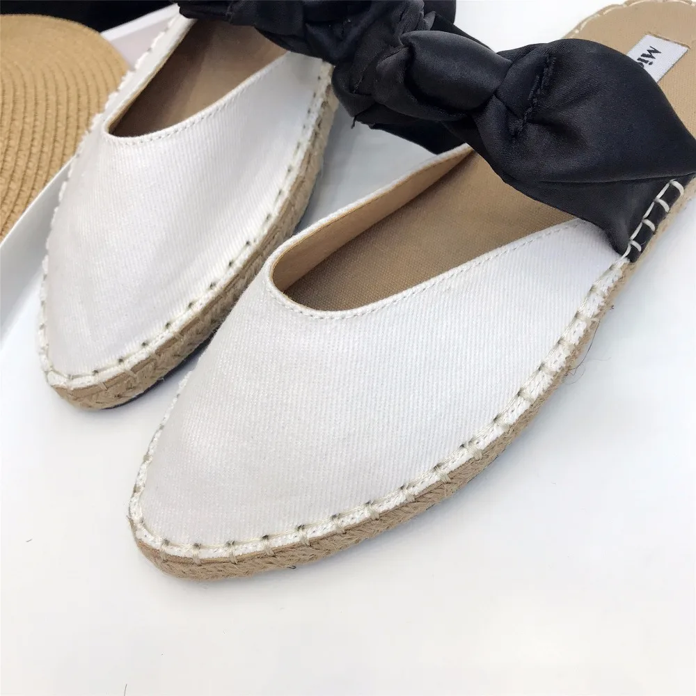 Парусиновые женские летние туфли без задника новые брендовые пляжные сандалии