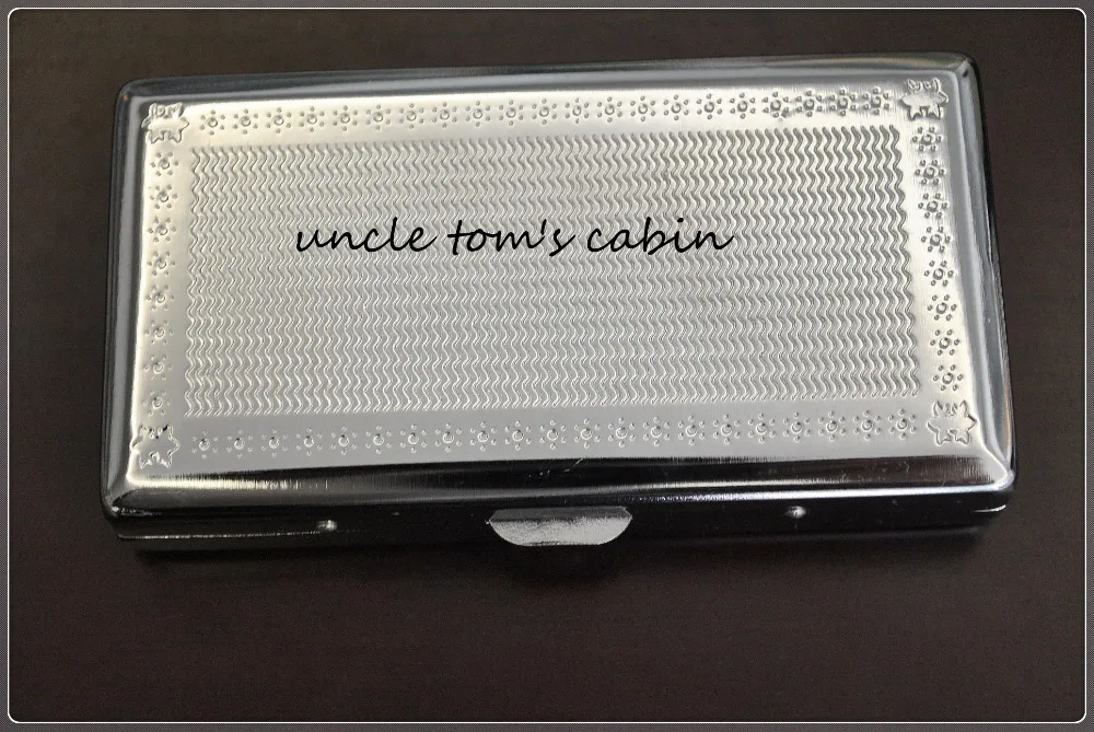 1 шт. металла чехол for14 сигареты табак коробка хром матовый портативный станок