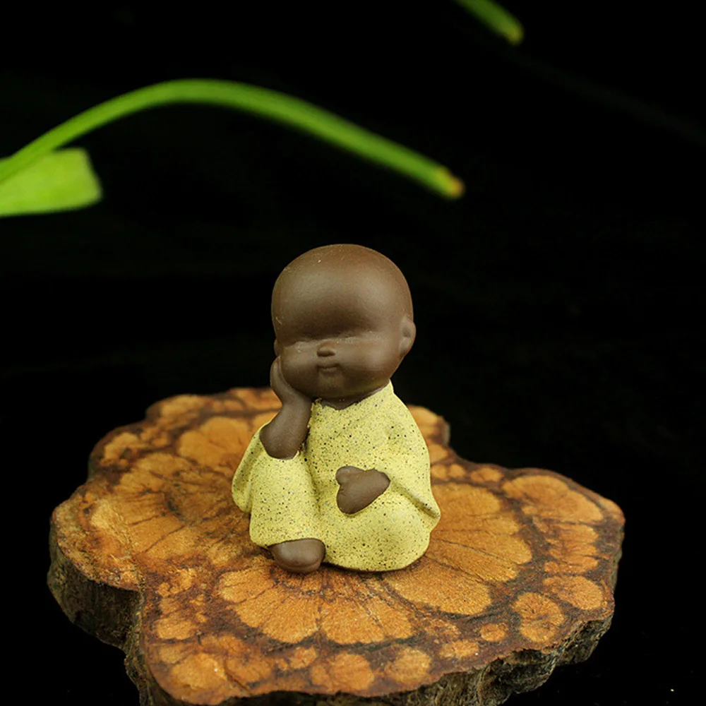 Мини статуя Будды статуэтка монах мандала керамические поделки декоративные