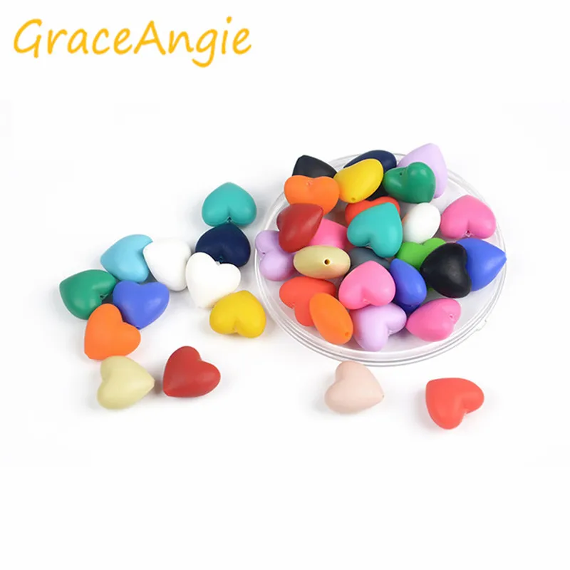 

GraceAngie 20pcs/pack Mixed DIY Love Classic Retro Bohemian Food Grade Silicone Jewelry Accessories Beads For Necklace Pendant