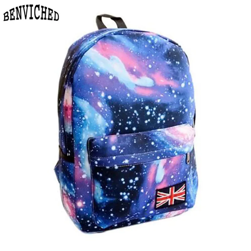 Новинка 2021 Модный женский рюкзак для школ сумка на плечо унисекс с космическим