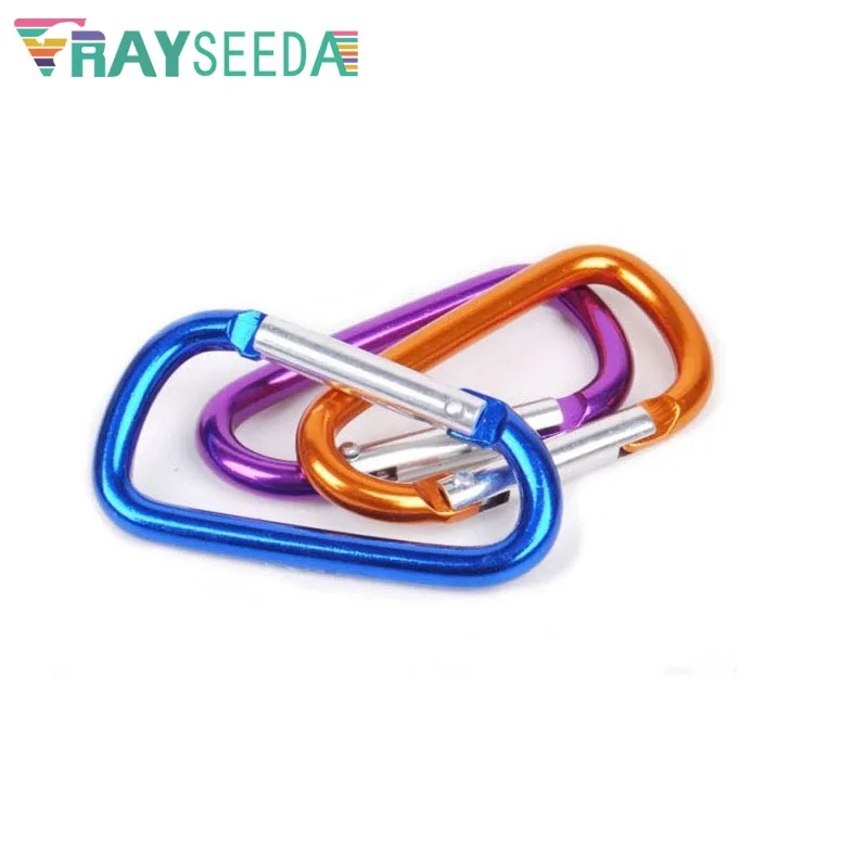 Rayseeda 5 шт. разноцветные альпинистские карабины мини D форма # альпинизм карабин