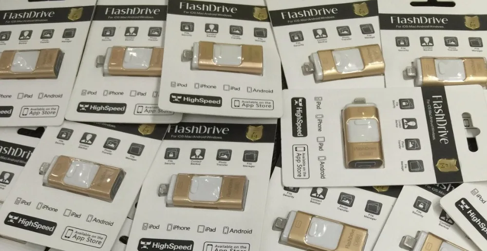 Usb flash drive 64 ГБ телефон otg для iphone 7 6 6s 8 ГБ 16 ГБ 32 ГБ Молнии Металла Pen Drive U Диск для iOS10 memory stick 128 ГБ