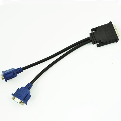 DMS-59 Pin to 2 Dual VGA 15 Female Ports Splitter Adapter Cable Connectors | PC Hardware Cables &amp Adapters