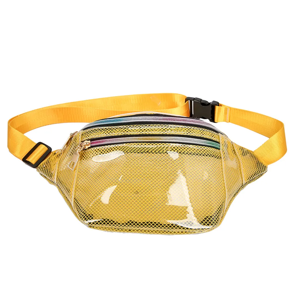 Женская Мужская сумка с прозрачными сетчатыми карманами banano de cintura fanny packs