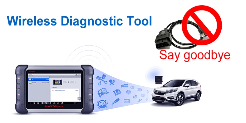 Autel MaxiCOM MK808BT OBD2 сканер диагностический инструмент с MaxiVCI поддерживает полную диагностику системы обновленная версия и датчик TPMS