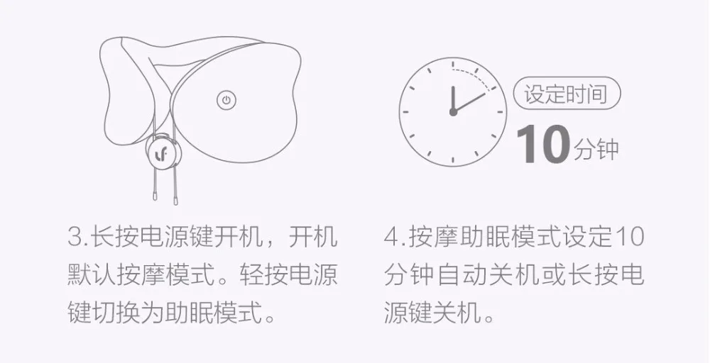Xiao mi jia LF Массажная подушка для шеи, расслабляющая мышечная терапия массажер для сна для офиса, дома и путешествий