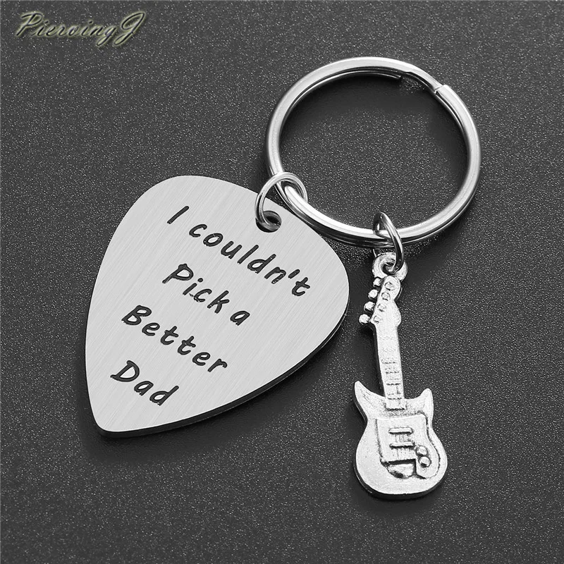 PiercingJ Stainless Steel I Couldn't Pick a Better Dad Guitar Keychain Key Ring for Men's Musical Anniversary | Украшения и