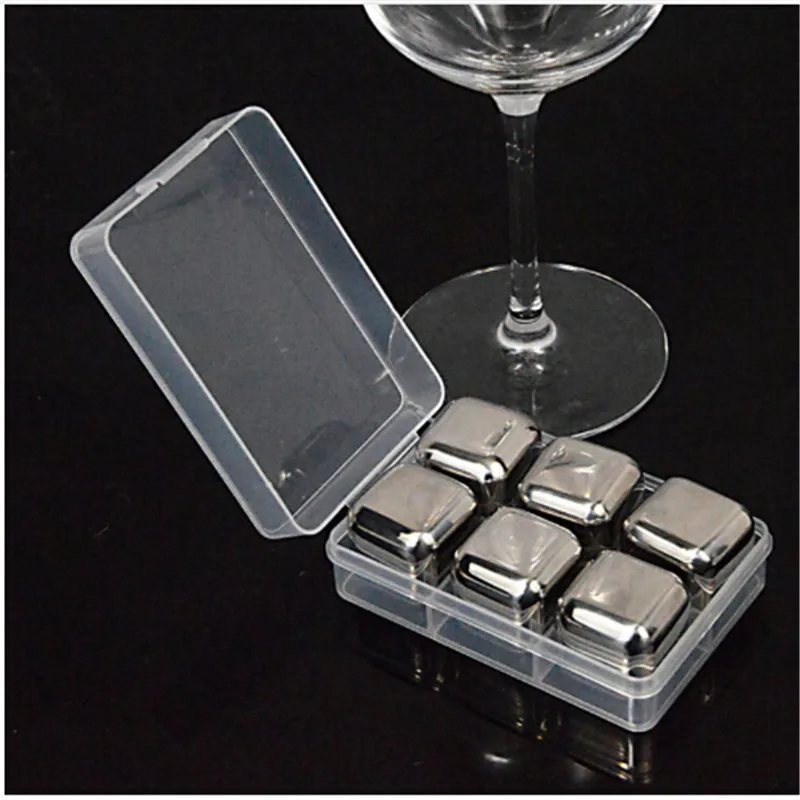 4/6/8pcs/lot Stainless Steel Whisky Magic Ice Cube Beer/Vodga/Cocktail Cooler Chilled Drinks Cooling Stone Supplies Bar Tool | Дом и сад