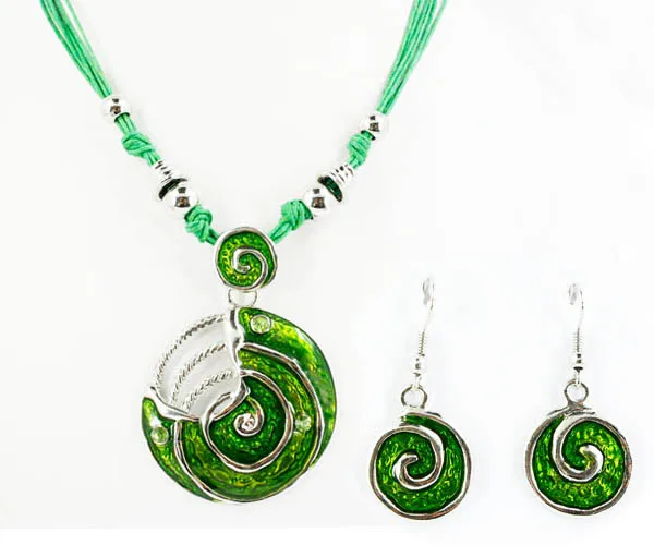 Ожерелья и серьги из сплава с круглым шнуром|necklace and earring set|fashion jewelry setjewelry sets |