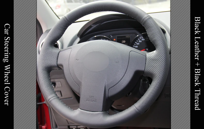 LQTENLEO черная искусственная кожа DIY чехол рулевого колеса автомобиля для Nissan Qashqai 2007- Rogue X-Trail 2008-2013 NV200 Sentra