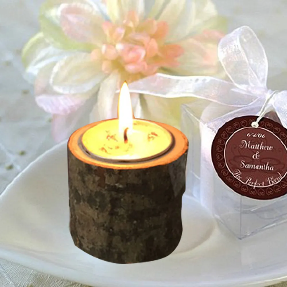 HSU деревенский деревянный держатель для свечей чайного светильника домашний бар